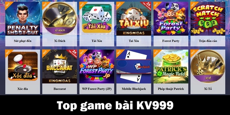 Top game bài KV999 không thể bỏ lỡ